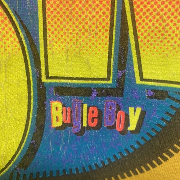Vintage Early 90s Bugle Boy take a risk- Push U to the Xtreme Neon shirt 2 sided - Picture 9 of 12